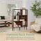 Best Choice Products 3-Tier Mid-Century Modern Wooden Bookcase w/ Removable Back Panels, Offset Pine Legs